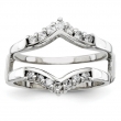 14k White Gold A Diamond guard