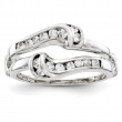 14k White Gold A Diamond guard