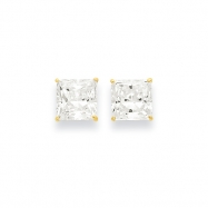 Picture of 14k 8mm Square CZ Post Earrings