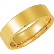 18K Yellow Gold Flat Comfort Fit Band