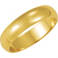 Picture of 10K Yellow Gold Half Round Band