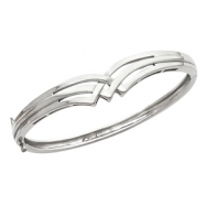 Picture of 14K White Gold Hinged Bangle Bracelet