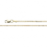 Picture of 14K Yellow 7 INCH Diamond Cut Cable Chain