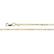 14K Yellow 7 INCH Diamond Cut Cable Chain