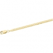 14K Yellow 16 INCH Solid Curb Chain