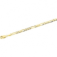 Picture of 14K Yellow 7 INCH Figaro Chain