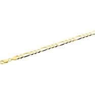 Picture of 14K Yellow 7 INCH Solid Figaro Chain