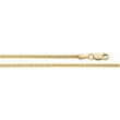 14K Yellow 7 INCH Diamond Cut Wheat Chain