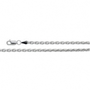 Picture of 14K White 7 INCH Diamond Cut Wheat Chain