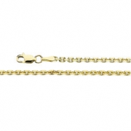 Picture of 14K Yellow 16 INCH Diamond Cut Cable Chain