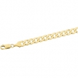 14K Yellow 7 INCH Solid Curb Chain