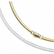 Picture of 14K Yellow/White 16 INCH TWO TONE REVERSIBLE OMEGA CHAIN Two Tone Reversible Omega Chai