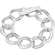 Picture of Sterling Silver 8 Inch Link Bracelet With Toggle Clasp