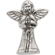 Picture of 14K White Gold Praying Angel Lapel Pin