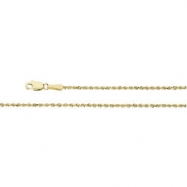 Picture of 14K Yellow 7 INCH 1.0 MM DIAMOND CUT ROPE CHAIN (REPLACING CH510) 1.3 Mm Diamond Cut Rope Chain