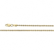 Picture of 14K Yellow 7 INCH 02.00 MM ROPE CHAIN (REPLACING CH506) 1.85 Mm Rope Chain