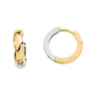 Picture of 14K Yellow White Gold Two Tone Hinged Earring