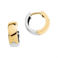 Picture of 14K Yellow White Gold Two Tone Hinged Earring