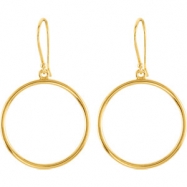 Picture of 14K Yellow Gold Pair Precious Metal Fashion Earrings