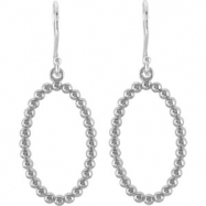 Picture of Sterling Silver Pair Precious Metal Fashion Earrings