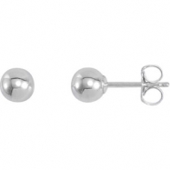 Picture of Sterling Silver Pair Ball Earrings With Backs