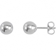 Picture of Sterling Silver Pair Ball Earrings With Backs