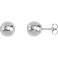 Picture of Sterling Silver Pair Ball Earrings With Backs