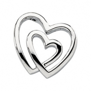 Picture of 14K White Gold Metal Fashion Heart Pendant