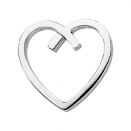 Picture of 14K White Gold Metal Fashion Heart Pendant