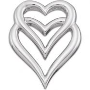 Picture of 14K White Gold Metal Fashion Heart Pendant