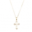 14K Yellow Gold Youth Cross Pendant