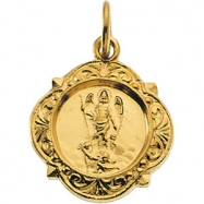 Picture of 14K Yellow Gold St. Raphael Medal