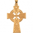 14K Yellow Gold Large Celtic Cross Pendant