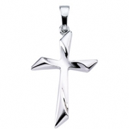 Picture of 14K White Gold 25.5x18 Cross Pendant