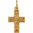 14K Yellow Gold Small Cross Pendant