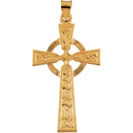 Picture of 14K Yellow Gold Fancy Celtic Cross Pendant