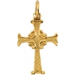 14K Yellow Gold Childs Cross Pendant