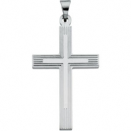 Picture of 14K White Gold Extra Heavy Cross Pendant