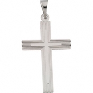 Picture of 14K White Gold Cross Pendant With Design