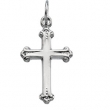 14K White Gold Cross Pendant