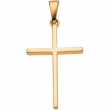 14K Yellow Gold 22.75 X Cross Pendant