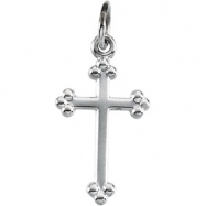 Picture of 14K White 14.00X10.00 MM Cross Pendant