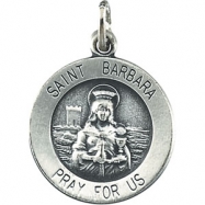 Picture of 14K Yellow Gold St. Barbara Medal