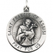 14K Yellow 15.00 MM St. Francis Of Assisi Medal