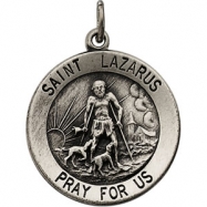 Picture of Sterling Silver 18.5 Rd St Lazarus Pend Medal