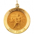 14K Yellow 15.00 MM St. Luke Medal