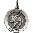 Sterling Silver 15.00 MM St. Luke Medal