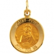 14K Yellow 12.00 MM St. Peter Medal