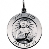 Picture of Sterling Silver 22.00 MM St. Peter Medal