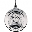 Sterling Silver 22.00 MM St. Peter Medal